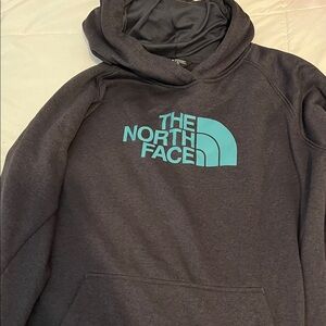 The North Face women’s  Charcoal and Teal Hoodie